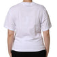 Dolce & Gabbana White Cotton DG Logo Patch Crew Neck T-shirt