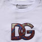 Dolce & Gabbana White Cotton DG Logo Patch Crew Neck T-shirt