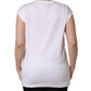 Dolce & Gabbana White Logo Round Neck Sleeveless T-shirt