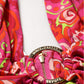 Dolce & Gabbana Red Paisley Silk Halter Neck Crop Tank Top