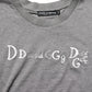 Dolce & Gabbana Gray Logo Embroidery Short Sleeve T-shirt