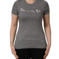 Dolce & Gabbana Gray Logo Embroidery Short Sleeve T-shirt