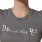 Dolce & Gabbana Gray Logo Embroidery Short Sleeve T-shirt