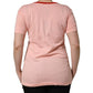 Dolce & Gabbana Pink Graphic Print Cotton Crew Neck T-shirt