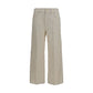 Brunello Cucinelli Beige Cotton Cropped Pants