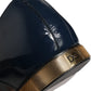 Dolce & Gabbana Blue Embellished Men Derby Dress Formal Shoes