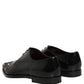 Dolce & Gabbana Black Embellished Derby Dress Formal Shoes