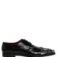 Dolce & Gabbana Black Embellished Derby Dress Formal Shoes