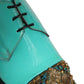 Dolce & Gabbana Aqua Blue Embellished Derby Dress Formal Shoes