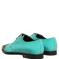 Dolce & Gabbana Aqua Blue Embellished Derby Dress Formal Shoes