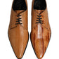 Dolce & Gabbana Brown Leather Lace Up Men Derby Dress Shoes