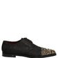 Dolce & Gabbana Black Embellished Men Derby Dress Formal Shoes