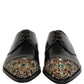 Dolce & Gabbana Black Embellished Derby Dress Formal Shoes