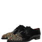 Dolce & Gabbana Black Embellished Derby Dress Formal Shoes