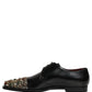 Dolce & Gabbana Black Embellished Derby Dress Formal Shoes