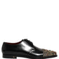 Dolce & Gabbana Black Embellished Derby Dress Formal Shoes