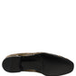 Dolce & Gabbana Gold Striped Sequin Embellished Loafer Shoes