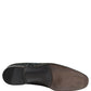 Dolce & Gabbana Black Floral Brocade Slip On Loafers Shoes