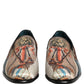 Dolce & Gabbana Multicolor Lion Print Slip On Loafers Shoes