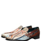 Dolce & Gabbana Multicolor Lion Print Slip On Loafers Shoes