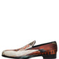 Dolce & Gabbana Multicolor Lion Print Slip On Loafers Shoes