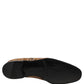 Dolce & Gabbana Beige Brocade Men Slip On Dress Loafers Shoes