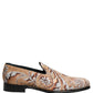 Dolce & Gabbana Beige Brocade Men Slip On Dress Loafers Shoes