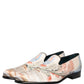 Dolce & Gabbana White Floral Vase Slip On Dress Loafers Shoes