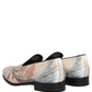 Dolce & Gabbana White Floral Vase Slip On Dress Loafers Shoes
