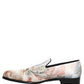 Dolce & Gabbana White Floral Vase Slip On Dress Loafers Shoes