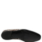 Dolce & Gabbana White Gold Sequined Slip On Loafers Shoes