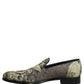 Dolce & Gabbana Brown Baroque Print Slip On Loafers Shoes