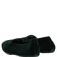 Dolce & Gabbana Green Velvet Slip On Men Flats Loafers Shoes