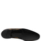 Dolce & Gabbana Blue Brocade Slip On Men Dress Loafers Shoes