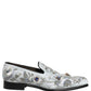 Dolce & Gabbana White Floral Embellished Men Loafers  Shoes