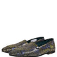 Dolce & Gabbana Multicolor Floral Jacquard Men Loafers Shoes