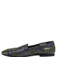Dolce & Gabbana Multicolor Floral Jacquard Men Loafers Shoes