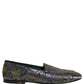 Dolce & Gabbana Multicolor Floral Jacquard Men Loafers Shoes