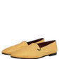 Dolce & Gabbana Yellow Woven Men Slip On Dress Loafers Shoes