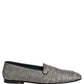 Dolce & Gabbana Gray Lurex Glitter Men Dress Loafers Shoes