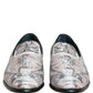 Dolce & Gabbana Multicolor Velvet Baroque Dress Loafers Shoes