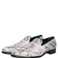 Dolce & Gabbana Multicolor Velvet Baroque Dress Loafers Shoes