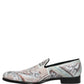 Dolce & Gabbana Multicolor Velvet Baroque Dress Loafers Shoes
