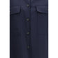 Max Mara Blue Wool Oves Aries Jacket