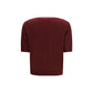Max Mara Bordeaux Wool Oves Aries T-Shirt
