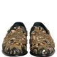 Dolce & Gabbana Black Velvet Embellished Dress Loafers Shoes