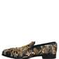 Dolce & Gabbana Black Velvet Embellished Dress Loafers Shoes