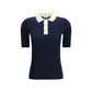 Brunello Cucinelli Blue Wool Oves Aries Polo Shirt