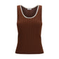 Brunello Cucinelli Bordeaux Wool Oves Aries Sleeveles T-Shirt