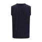 Aragona Cashmere Blue Wool Oves Aries Sleeveles Sweater